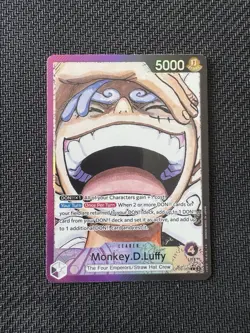 One Piece TCG Monkey D Luffy OP09-061 Alt Art Leader Parallel English NM - Image 1