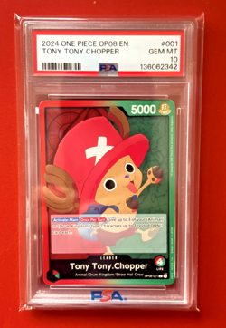 One Piece TCG - 'Tony Tony.Chopper' OP08-001 Leader - Two Legends -PSA10 - Image 1