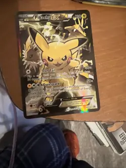 Pokemon TCG Pikachu EX Full Art Promo Holo XY124 XY 130HP Basic Card - Image 1