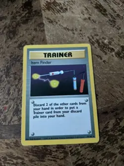 Pokemon TCG Base Set Trainer Item Finder Rare Card 74/102 - Image 1