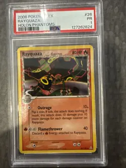 2006 Pokemon EX Rayquaza Holon Phantoms Card 26 PSA 1 Low Pop - Image 1