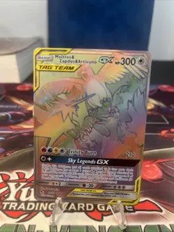 Pokemon TCG Moltres Zapdos Articuno GX Card 69/68 Secret Rainbow Hidden Fates - Image 1