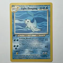 Pokemon TCG Light Dewgong 45/105 Neo Destiny First Edition LP Pokemon Card - Image 1