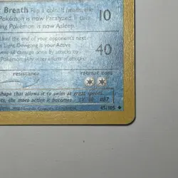 Pokemon TCG Light Dewgong 45/105 Neo Destiny First Edition LP Pokemon Card - Image 4