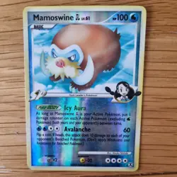 MAMOSWINE 27/111 POKEMON CARD (RISING RIVALS SET) REVERSE HOLO - Image 1
