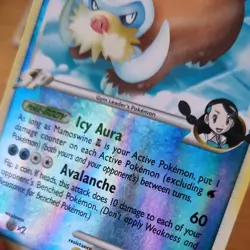 MAMOSWINE 27/111 POKEMON CARD (RISING RIVALS SET) REVERSE HOLO - Image 5