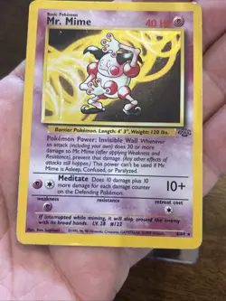 Mr. Mime 06/64 Jungle Holo Vintage Old School Foil Pokemon TCG Card ￼ - Image 3