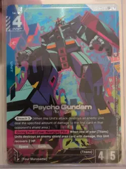 Gundam TCG GD02-001 LR+ Alt Art Psycho Gundam Dual Impact Bandai Card Game - Image 1