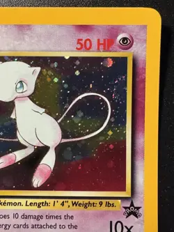 Mew Promo 9 WoTC Black Star Promo Pokemon Card Holo Foil Rare Swirl Near Mint - Image 4