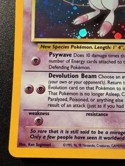 Mew Promo 9 WoTC Black Star Promo Pokemon Card Holo Foil Rare Swirl Near Mint - Image 5