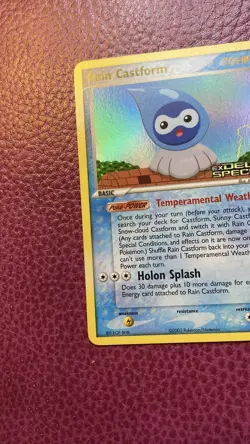Pokemon Card Rain Castform EX Delta Species Reverse Holo Rare 26/113 NM - Image 3
