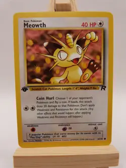 Pokemon 1st Edition Card - Meowth 62/82 (Team Rockets Set) - Image 1