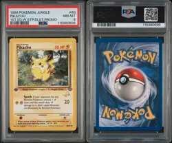 PSA 8 Pikachu 60/64 1st Edition W Stamp - Wizards Jungle 1999 Pokemon Card - Image 3