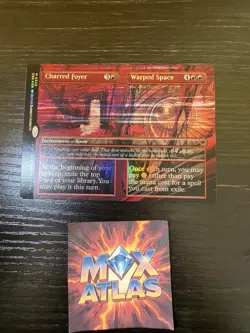 MTG - Duskmourn - Foil - Borderless - Charred Foyer Warped Space - Image 1