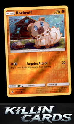 Reverse Holofoil Rockruff 75/131 Pokemon Common SM - Forbidden Light Card NM - Image 1