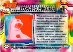 TOPPS Pokemon "Stealing Pokemon" Movie Animation Edition Holo NM - Image 2