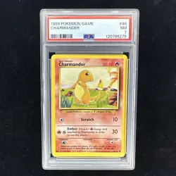 1999 Pokemon Base Set Unlimited Charmander 46/102 PSA 7 NM - Image 1