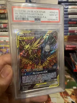 Pokemon Moltres Zapdos Articuno GX Tag Team #SM210 PSA 10 Gem Mint - Image 3