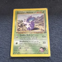 Pokemon TCG WoTC Giovanni's Nidoran M 76/132 Gym Challenge Vintage Near Mint! NM - Image 1