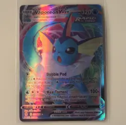 Pokemon TCG Vaporeon VMAX TG16 Ice Rider Calyrex VMAX TG09 Holo EN - Image 4