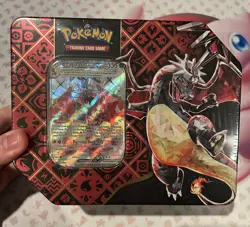 Pokemon TCG Charizard Scarlet & Violet Paldean Fates Tin (SEALED!) - Image 1