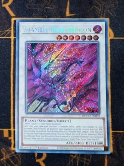 YUGIOH Bramble Rose Dragon (DOOD-EN039) Secret Rare 1st Edition Near Mint - Image 1