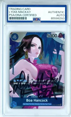 PSA Signed Lydia Mackay 'Boa Hancock (Box Topper) OP02-059 Paramount War Foil - Image 1