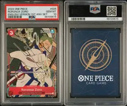 PSA 10 Roronoa Zoro English 1st Anniversary Set OP01-025 One Piece - Image 3