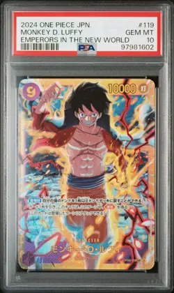 2024 ONE PIECE JPN EMPERORS IN THE NEW WORLD #119 MONKEY D. LUFFY PSA 10 - Image 1