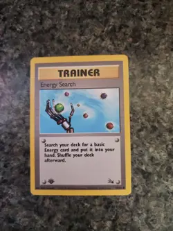1st Edition Energy Search 59/62 - Fossil - Common Pokemon Card - LP p35 - Image 1