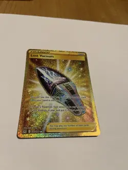Pokemon TCG Lost Vacuum Gold Secret Rare Card 217/196 Lost Origin - Image 1