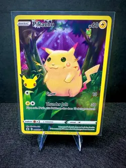 Pikachu 005/025 SWSH Celebrations 25th Anniversary Full Art Pokemon TCG Card NM - Image 1