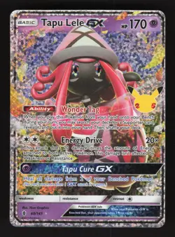 Tapu Lele GX 60/145 Pokemon Celebrations Classic Collections Holo Full Art Card - Image 1