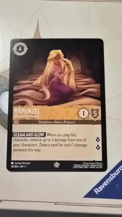 Lorcana TCG card RAPUNZEL gifted With Healing 18/204 - Image 1