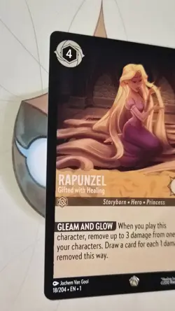 Lorcana TCG card RAPUNZEL gifted With Healing 18/204 - Image 2
