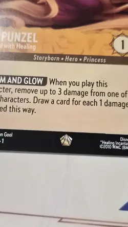 Lorcana TCG card RAPUNZEL gifted With Healing 18/204 - Image 3