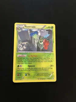 Roserade 15/124 EXC Reverse Holo Rare Pokemon Cards Vintage - Image 1