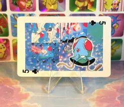 Pikachu Pokemon Vintage Playing Poker Card Charizard Nintendo - Prism Holo Back - Image 1