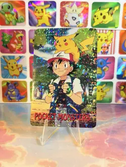 Pikachu Pokemon Vintage Playing Poker Card Charizard Nintendo - Prism Holo Back - Image 5
