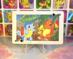 Pikachu Pokemon Vintage Playing Poker Card Charizard Nintendo - Prism Holo Back - Image 1