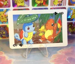 Pikachu Pokemon Vintage Playing Poker Card Charizard Nintendo - Prism Holo Back - Image 2