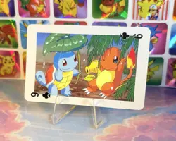 Pikachu Pokemon Vintage Playing Poker Card Charizard Nintendo - Prism Holo Back - Image 4