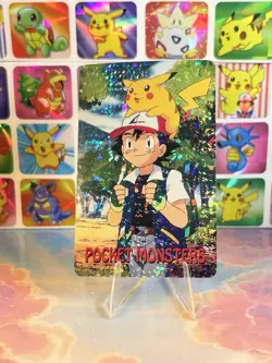 Pikachu Pokemon Vintage Playing Poker Card Charizard Nintendo - Prism Holo Back - Image 5