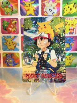 Pikachu Pokemon Vintage Playing Poker Card Charizard Nintendo - Prism Holo Back - Image 5