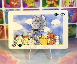 Pikachu Pokemon Vintage Playing Poker Card Charizard Nintendo - Prism Holo Back - Image 4