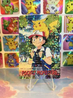 Pikachu Pokemon Vintage Playing Poker Card Charizard Nintendo - Prism Holo Back - Image 5