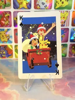 Pikachu Pokemon Vintage Playing Poker Card Charizard Nintendo - Prism Holo Back - Image 3