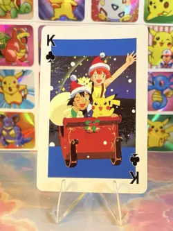 Pikachu Pokemon Vintage Playing Poker Card Charizard Nintendo - Prism Holo Back - Image 4