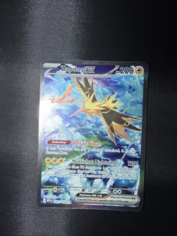 Pokemon TCG Zapdos EX Holo Card 202/165 Scarlet & Violet 151 Mint - Image 2
