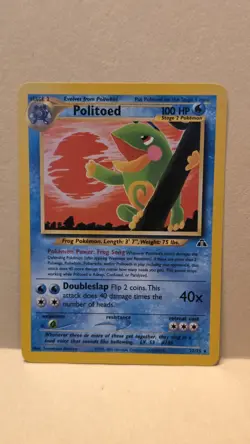 Pokemon TCG Politoed 27/75 Non-Holo Card LP Neo Discovery Set - Image 1